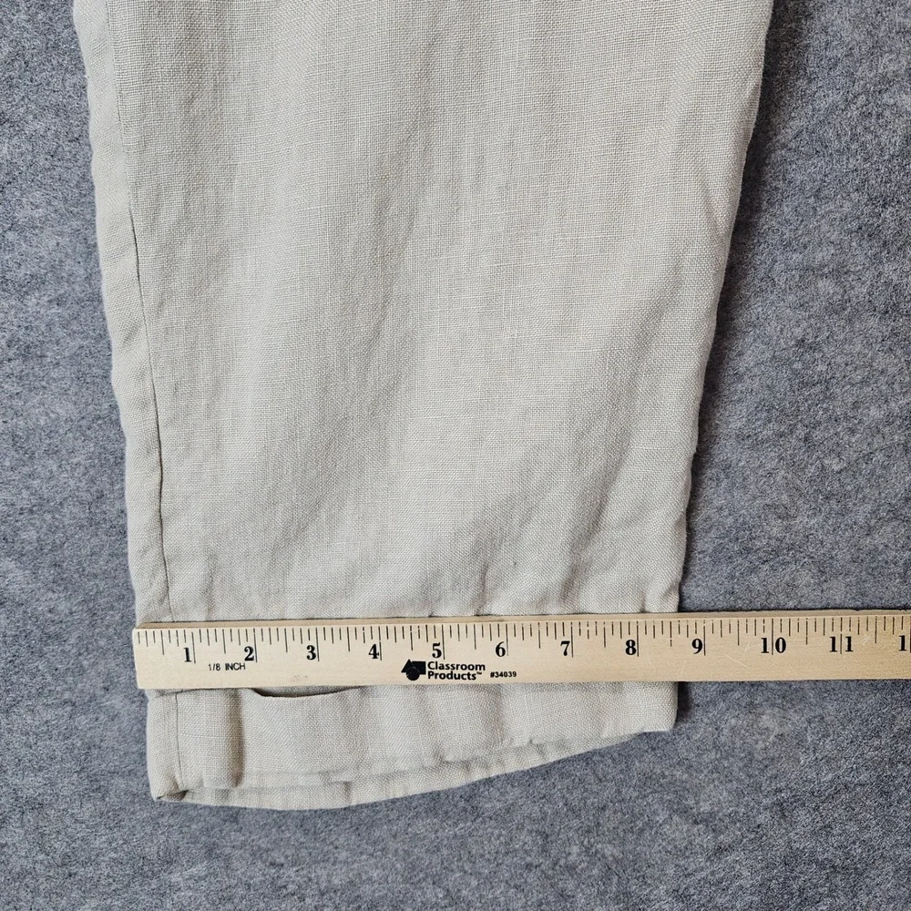 Brooks Brothers Men's Beige 100% Linen Madison Pants 38x34‎ (ACTUAL 35x30) SPOTS